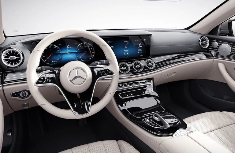 Cockpit view of the 2023 Mercedes-Benz E-Class Cabriolet