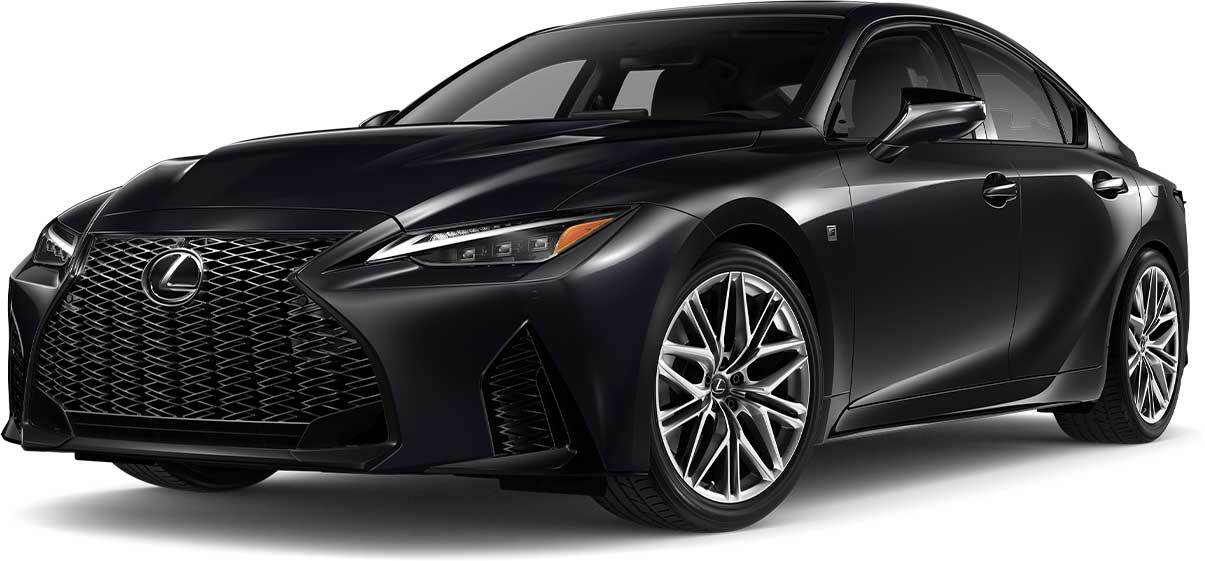 Exterior of the Lexus IS 500 F SPORT Performance Premium shown in Caviar.
