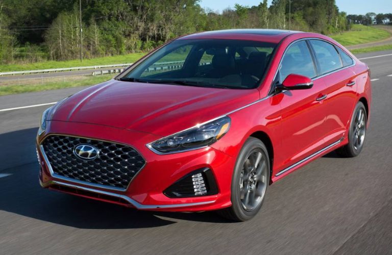 2018 Hyundai Sonata on a road
