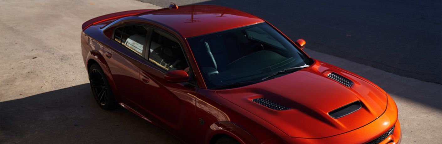 top view of an older Dodge model