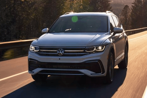 2022 Volkswagen Tiguan driving down road