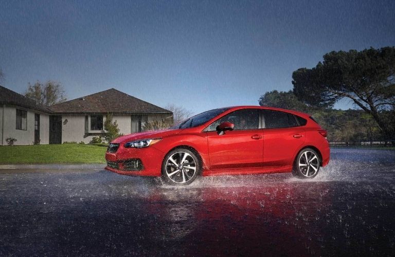 2021 Subaru Impreza driving in water