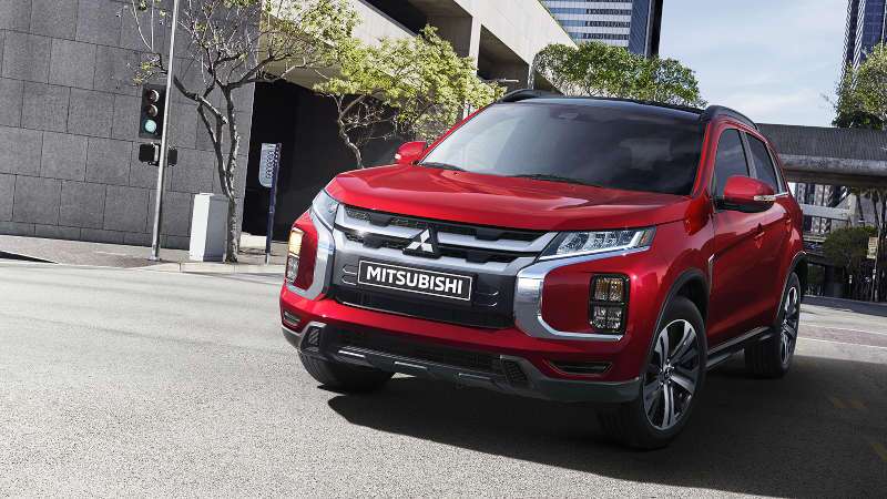 A pre-owned Mitsubishi RVR on the street near Edmonton, AB.