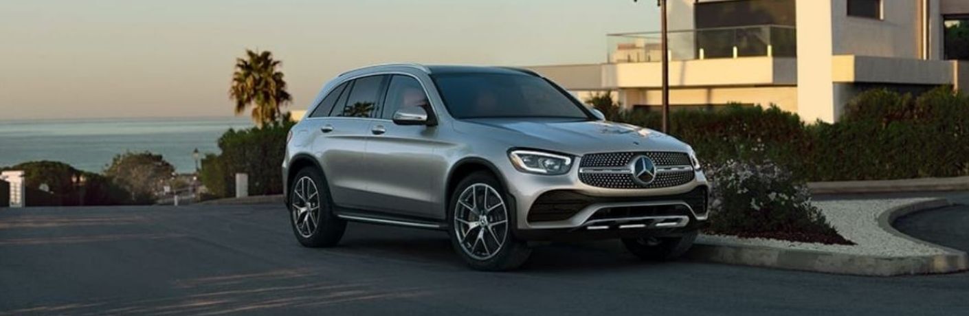 Used Mercedes-Benz GLC Gray parked on the side of the road
