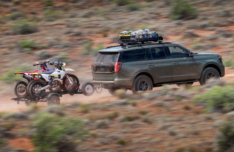 2025 Ford Expedition towing two bikes