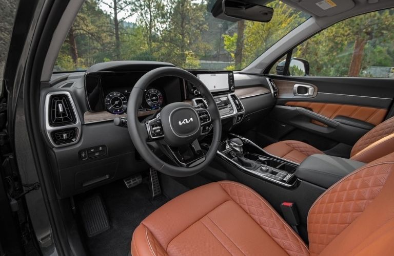 dashboard view of the 2022 Kia Sorento