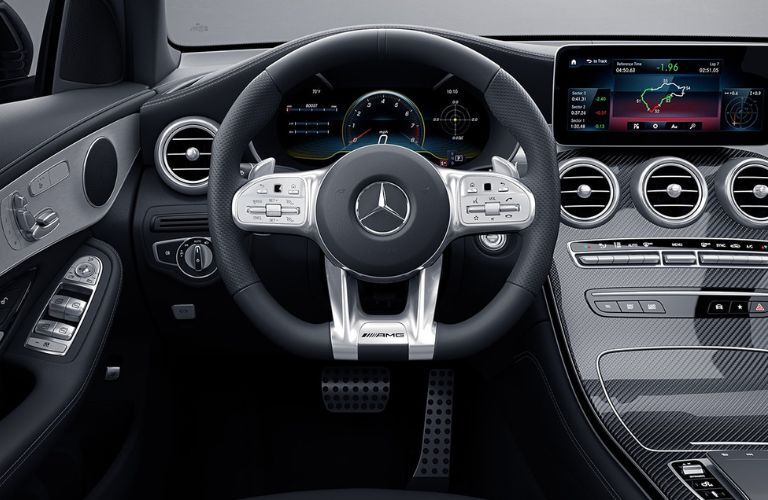 Cockpit view of the 2023 Mercedes-AMG GLC 43 Coupe