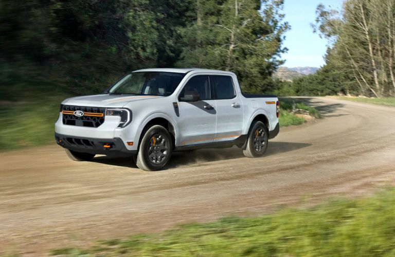 2025 Ford Maverick on a dirt road