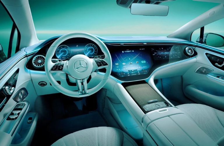 dashboard view of the 2025 Mercedes-Benz EQE sedan