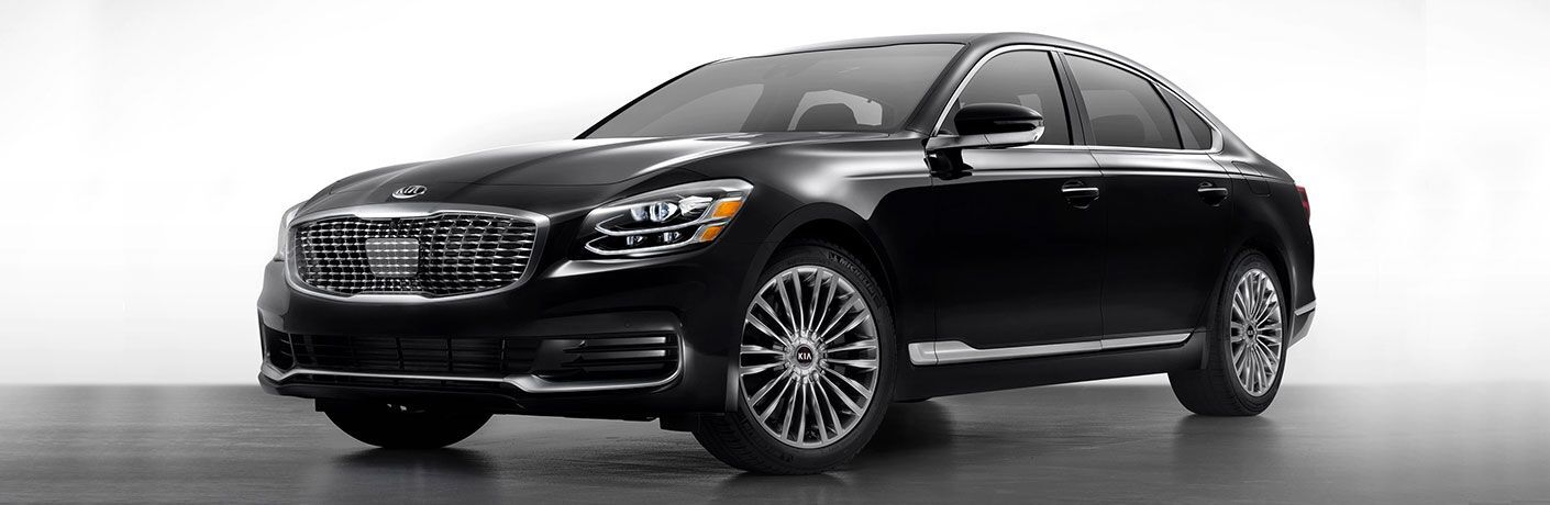 Black 2020 Kia K900 on White Background
