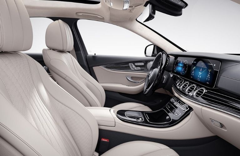 Font passenger view of the 2021 Mercedes-Benz E 350 sedan