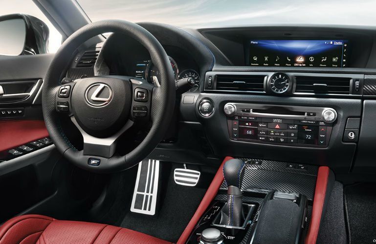 Steering wheel and dashboard of the 2017 Lexus GS F Sport