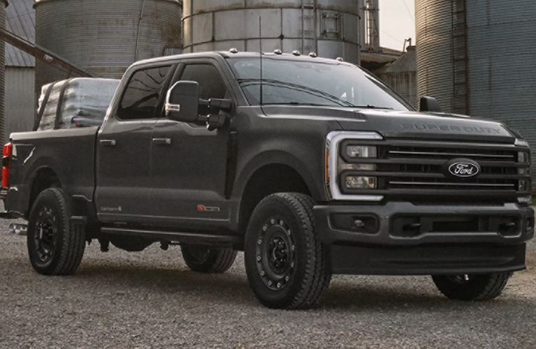 2027 Ford Super Duty F-350 side and front view