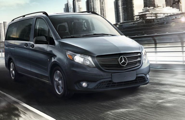 Mercedes-Benz Metris Passenger Van on a city road
