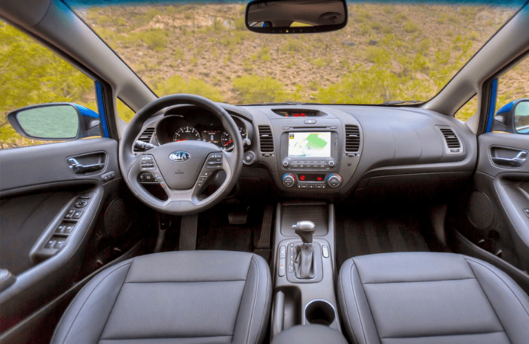 2016 Kia Forte steering wheel and interior