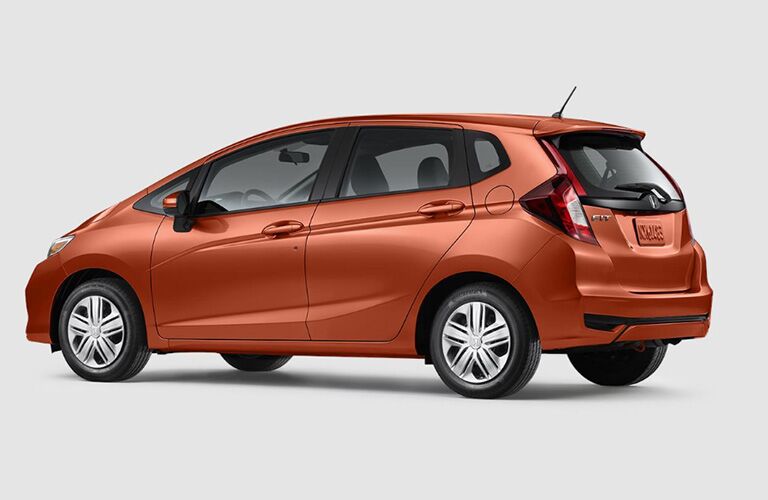 Side/rear angled look at a Honda Fit