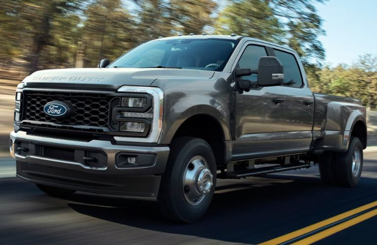 2027 Ford Super Duty F-350 front and side view