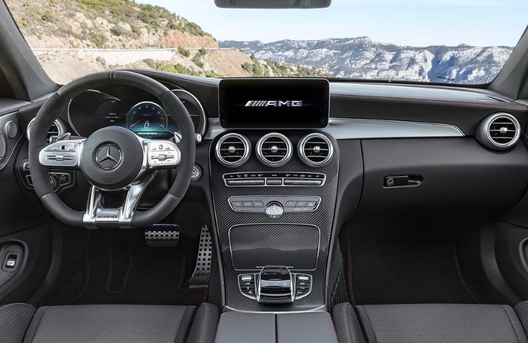 Front console of the 2023 Mercedes-Benz AMG C 43 Coupe