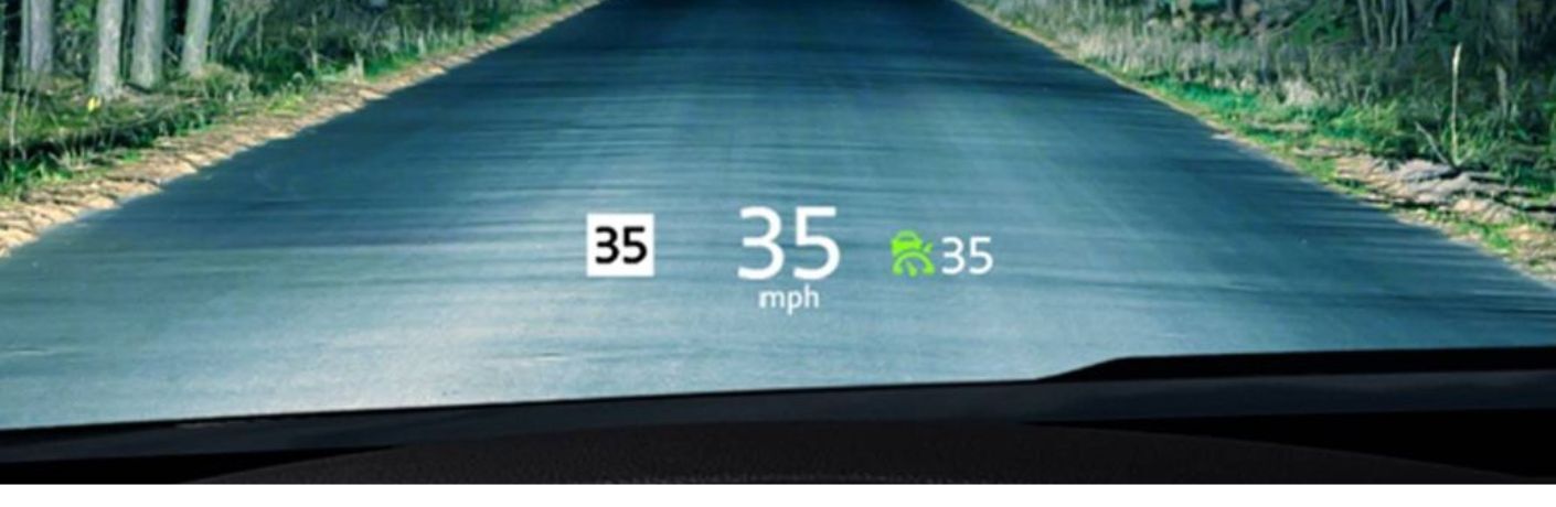 Heads-up display in a Mazda
