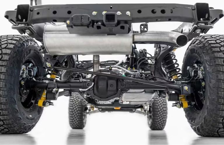 2024 Ford Bronco Wildtrak underside on white