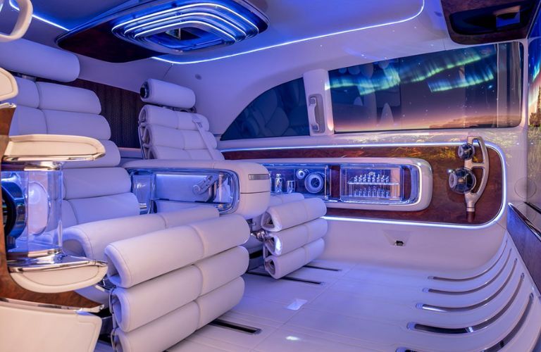 interior seat view of the Mercedes-Benz Vision V Concept Limousine