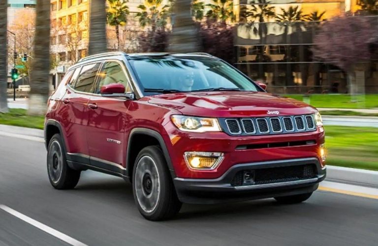 2021 Jeep Compass side and front view