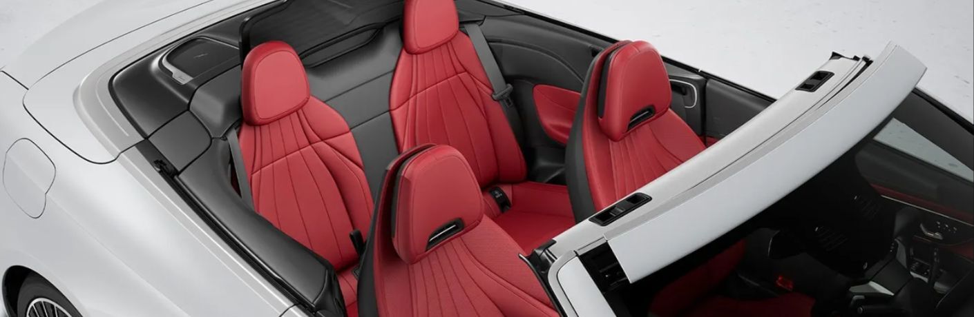 top view of a Mercedes-Benz with open roof