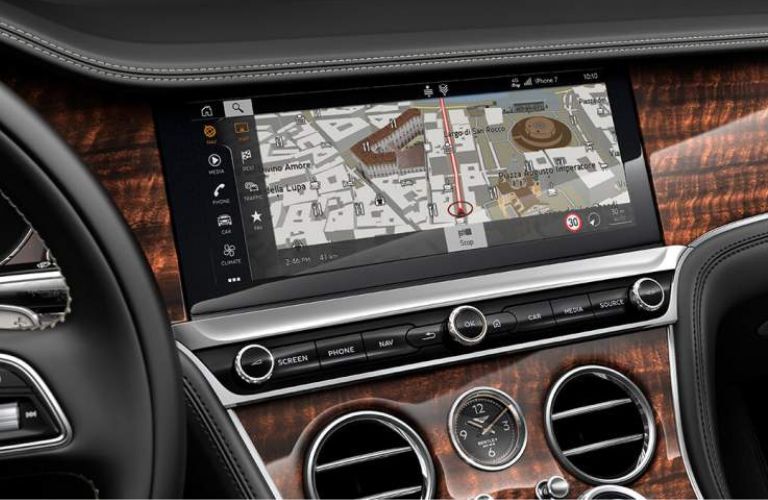 Bentley Continental GT infotainment display