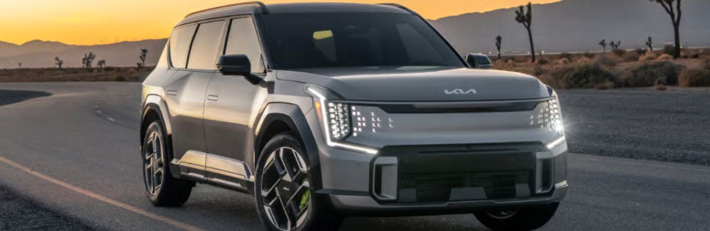 2026 Kia EV9 side and front view