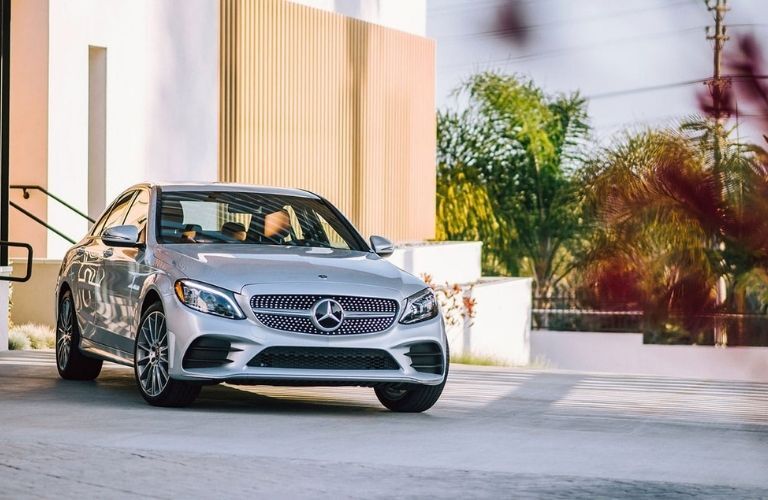 Mercedes-Benz Mild-Hybrid car parked near a house