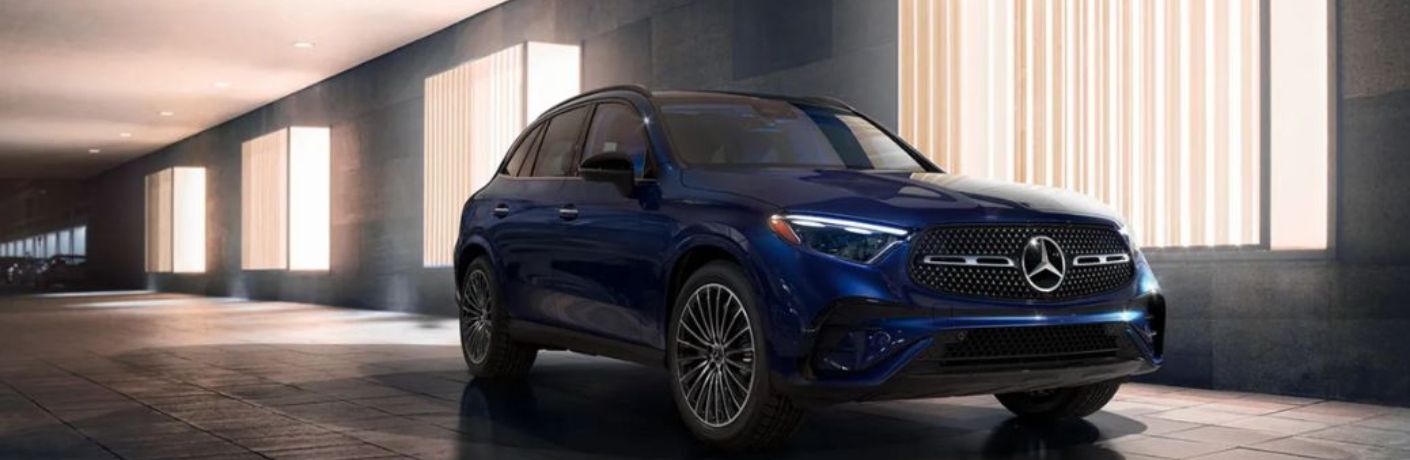 2024 Mercedes-Benz GLC SUV Blue driving