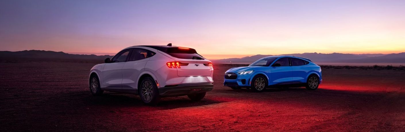 2026 Ford Mustang Mach-E models in the countryside