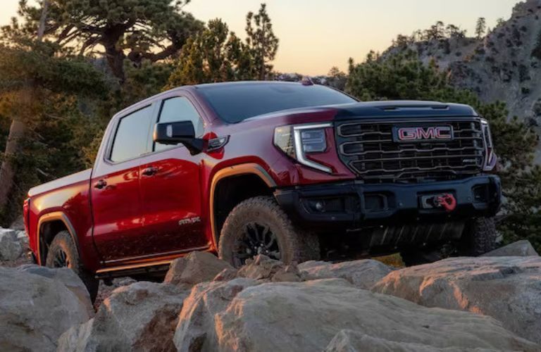 2023 GMC Sierra Red off-roading