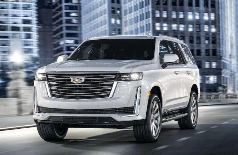 2022 Cadillac Escalade front and side view