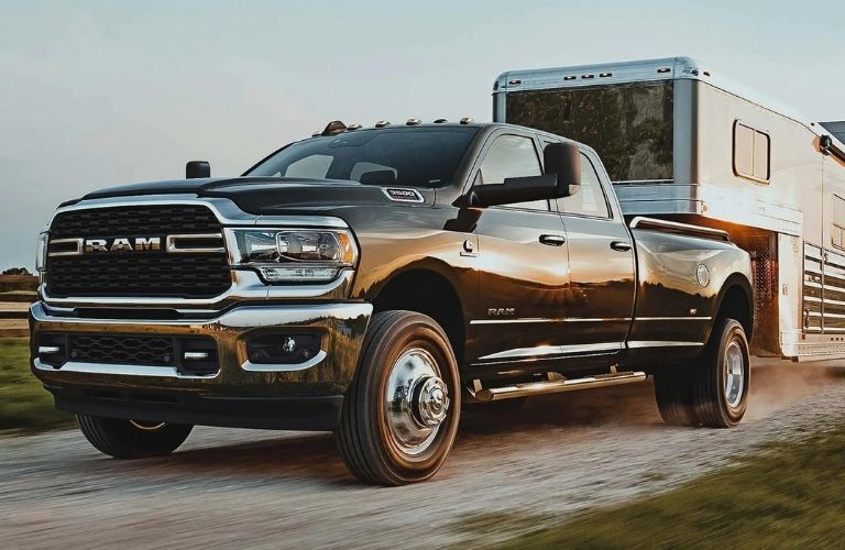Ram 3500 towing a trailer