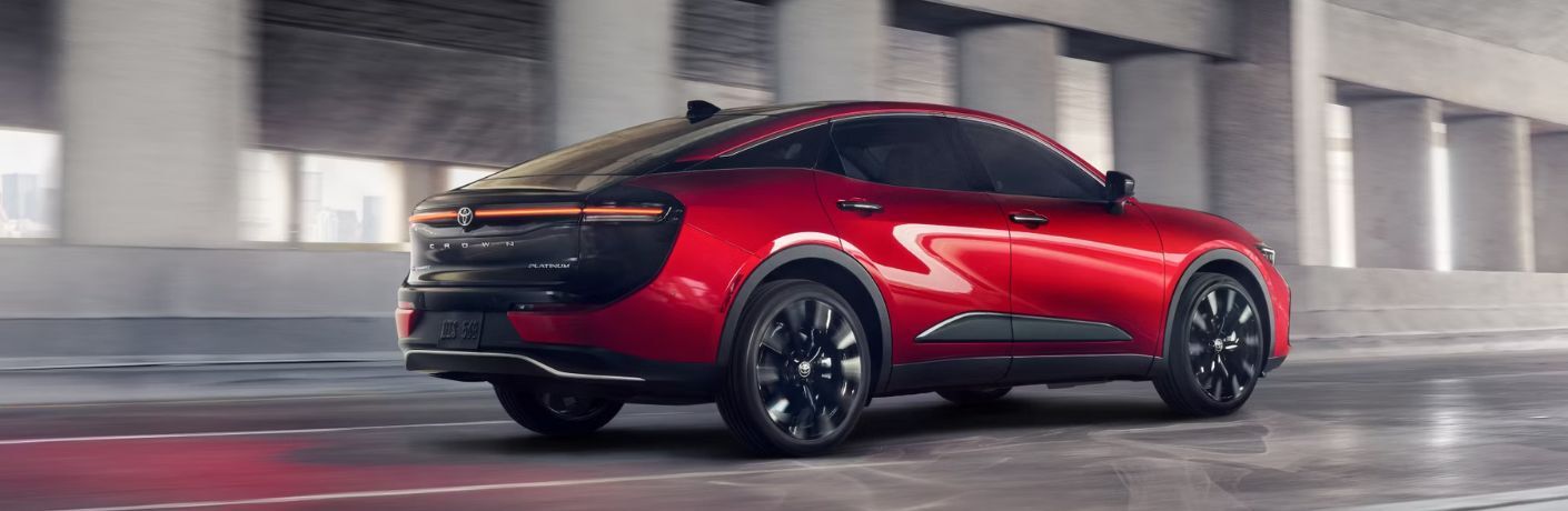 Rear quarter view of the 2025 Toyota Crown