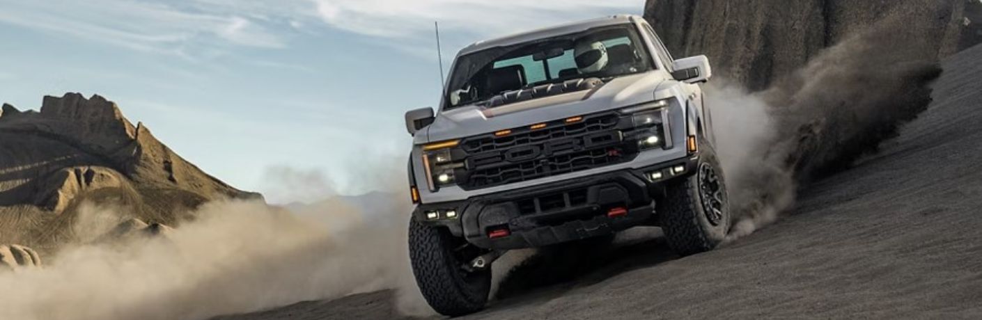 2025 Ford F-150 front view on a slope