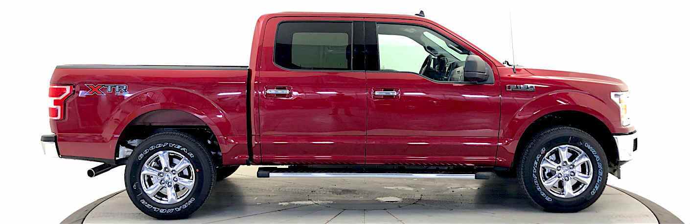 2019 Ford F-150 XLT Ruby Red on turntable