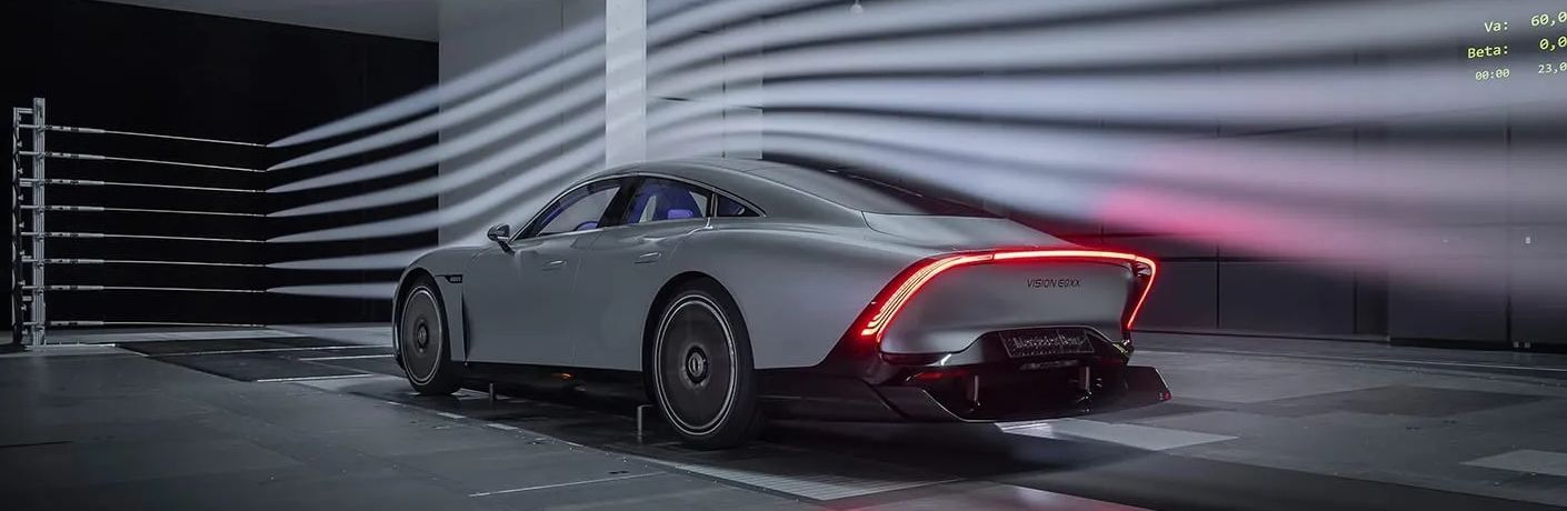 diagonal rear-view image of the VISION EQXX by Mercedes-EQ Concept Vehicle