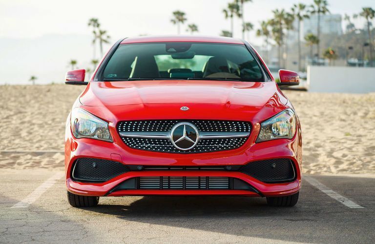 View of the 2019 Mercedes-Benz CLA Coupe from the front