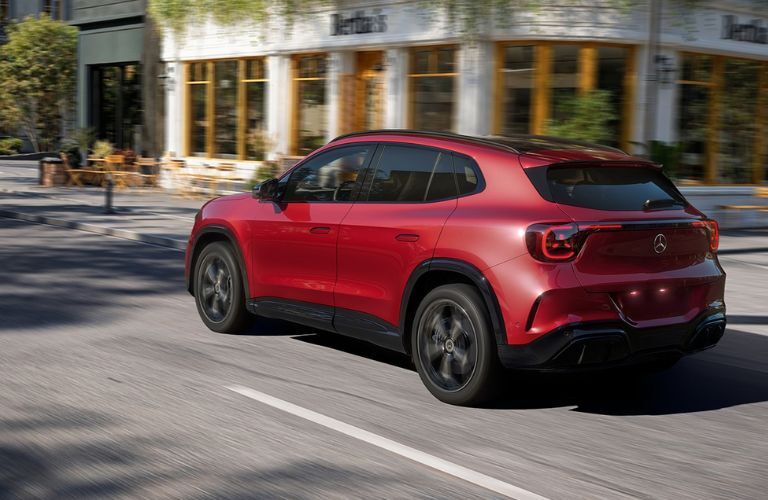 rear quarter view of the 2028 Mercedes-Benz Electric GLA SUV