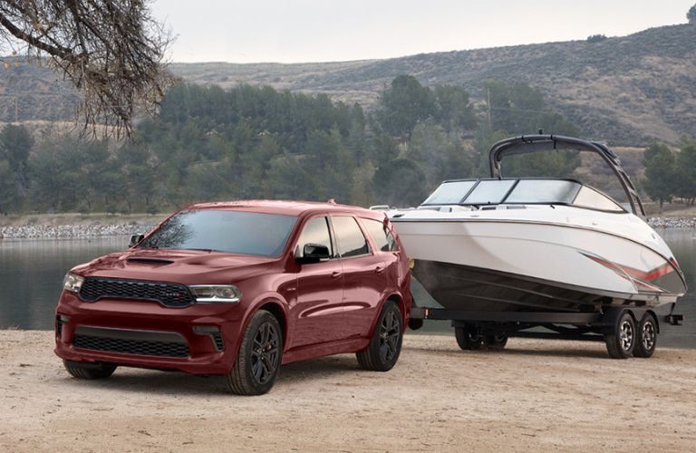 2023 Dodge Durango towing a boat