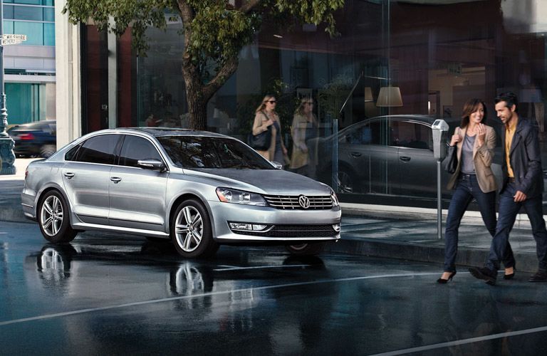 VW Passat parked in street