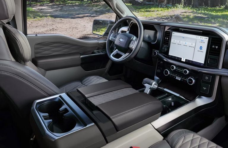 front seats and steering wheel of a 2026 Ford F-150