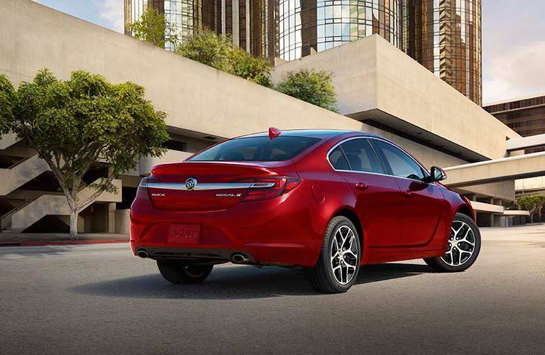 Buick driving in city