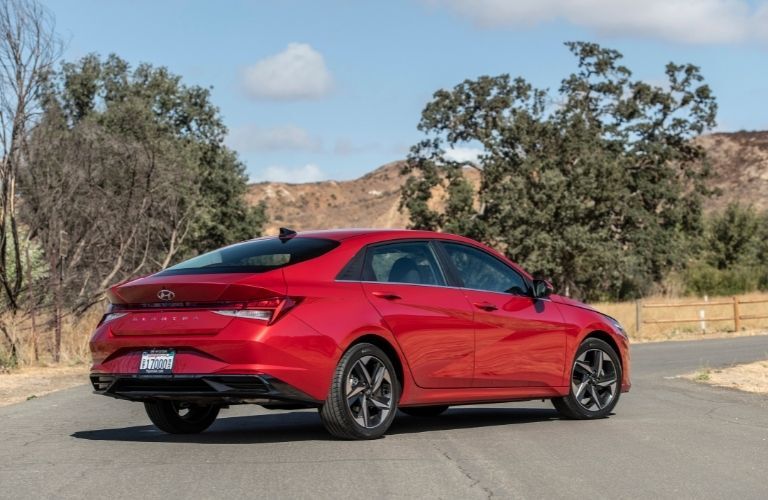 Used Hyundai Elantra on the road