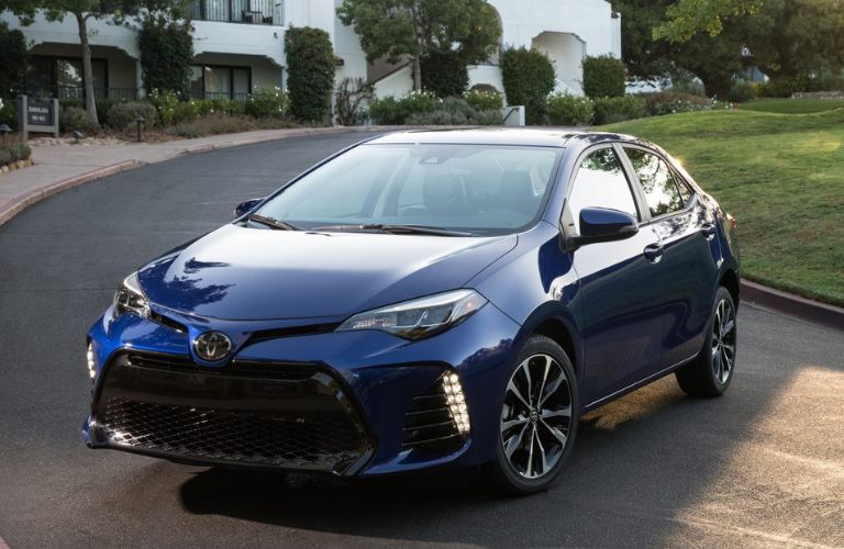 A 2018 Toyota Corolla on a smooth road