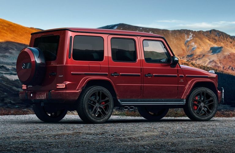 Rear three-quarter view of the 2023 Mercedes-AMG G 63 SUV