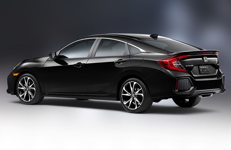 Black 2019 Honda Civic Sedan Rear Exterior