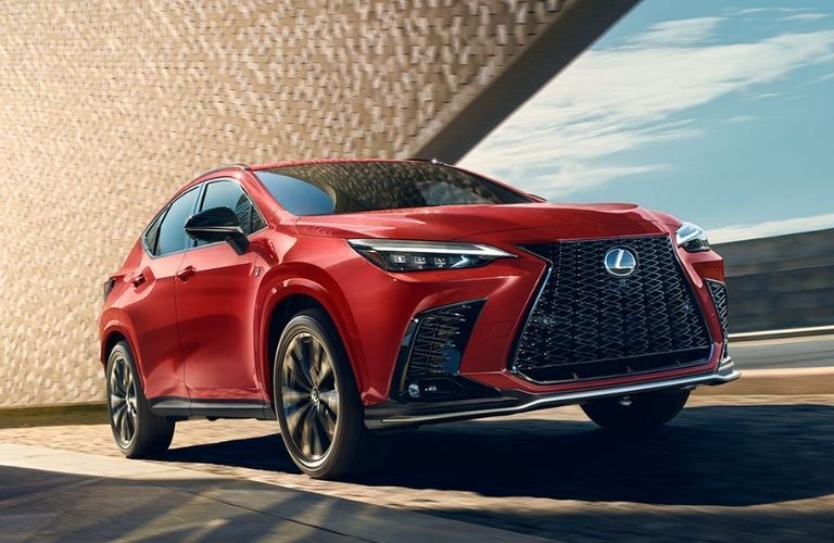 View of the 2022 Lexus NX on the road